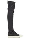Black Solid High-Sock Boots 1