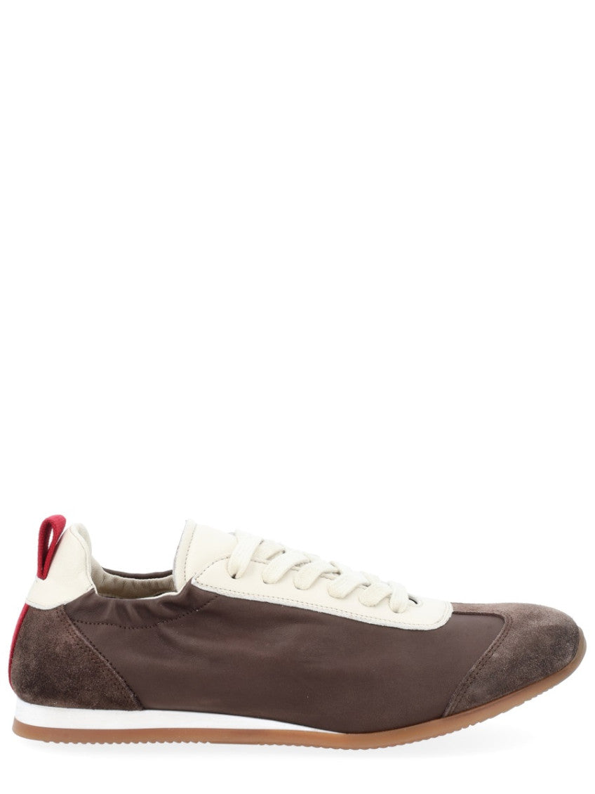 Brown Color Block Sneakers 1