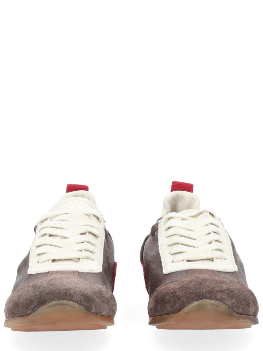 Brown Color Block Sneakers 3