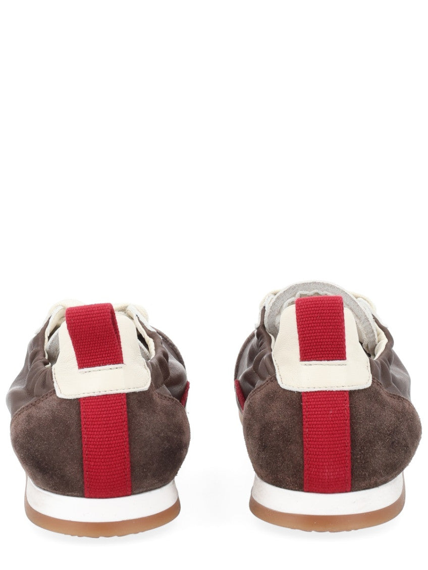 Brown Color Block Sneakers 4