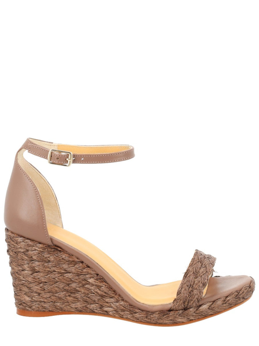 Brown Ankle-strap Wedges 1