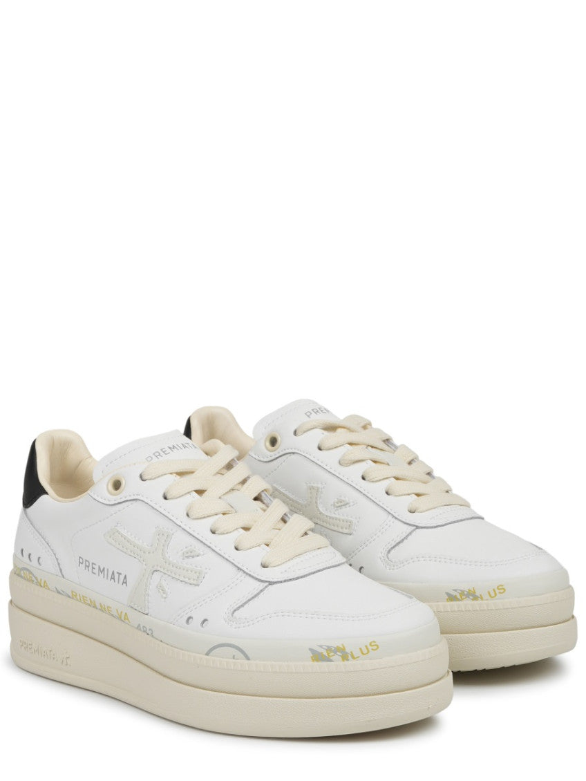 White Logo Sneakers 2