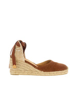 Brown Lace Up Wedge Espadrilles 1