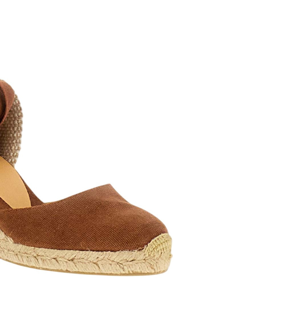 Brown Lace Up Wedge Espadrilles 4
