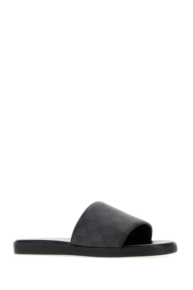 Grey Slip On Slides 2