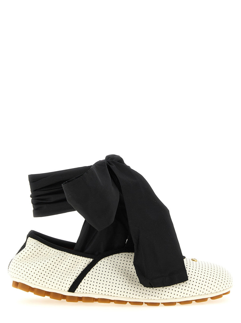 BlackWhite Perforated Loafers 1