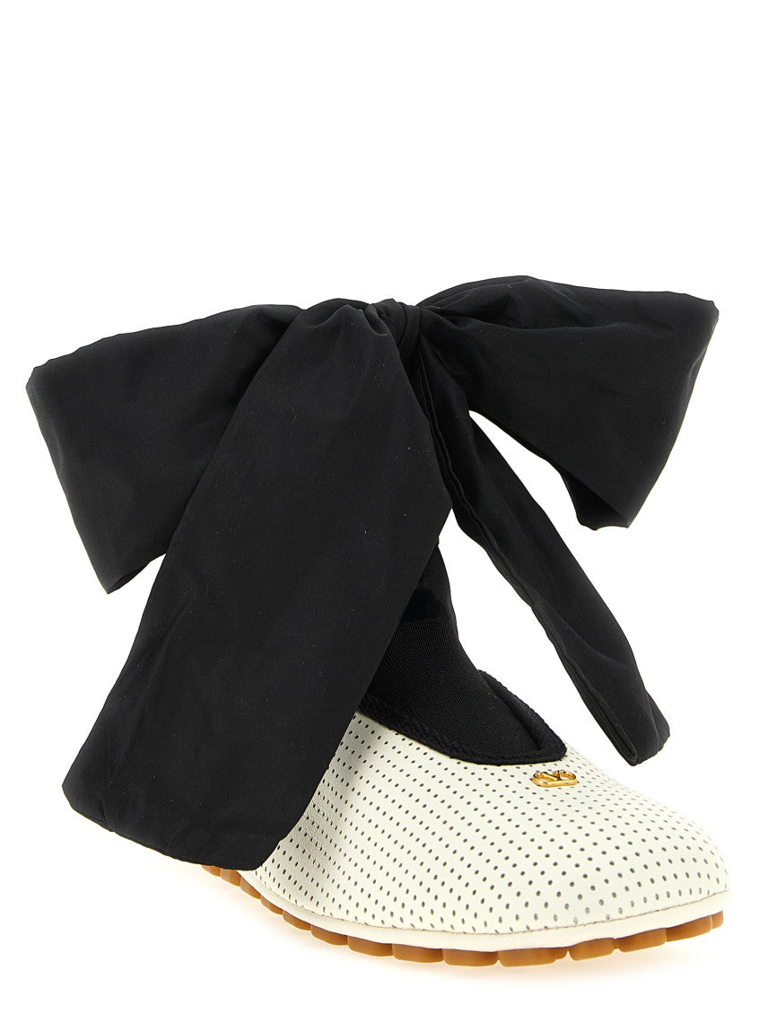 BlackWhite Perforated Loafers 2