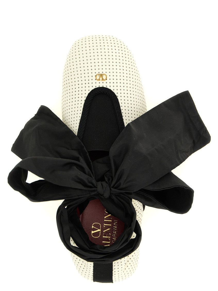 BlackWhite Perforated Loafers 4
