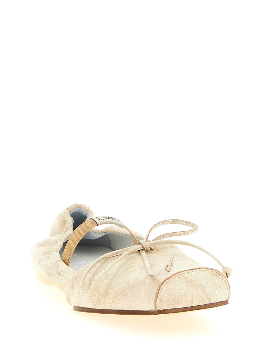 Beige Solid Signature Ballet Flats 2