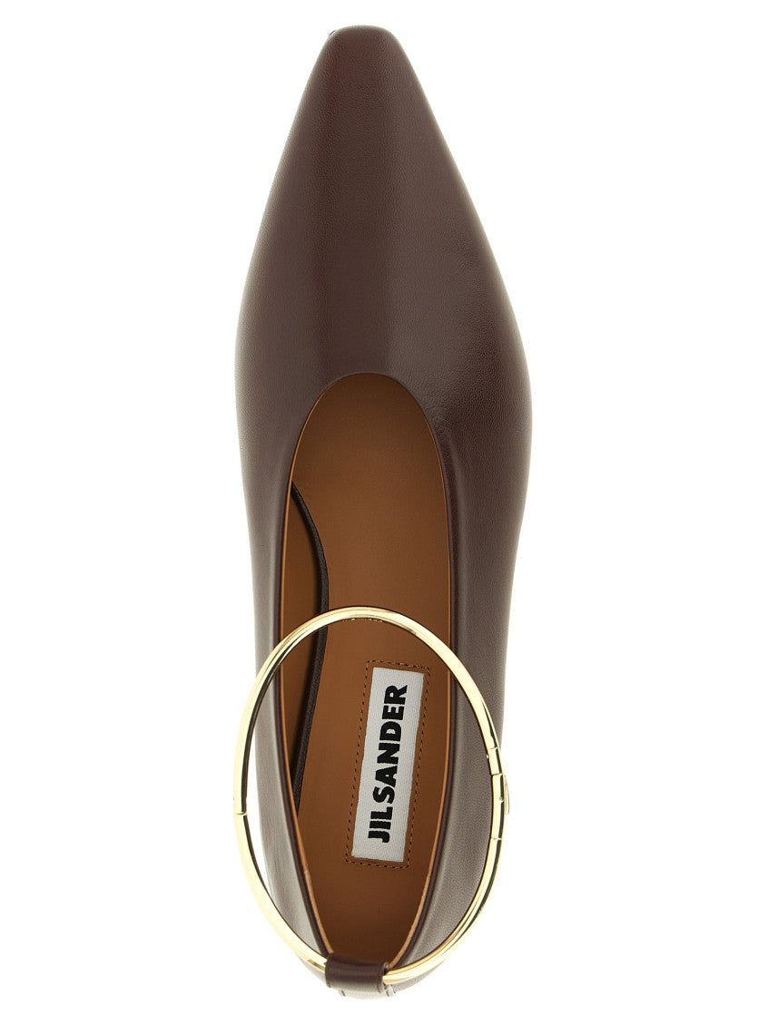 Brown Solid Ring Ballet Flats 4
