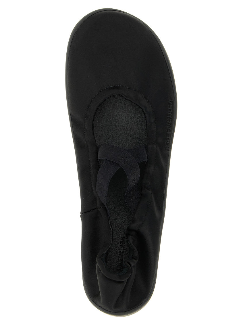Black Solid Shibuya Ballet Flats 4