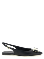 Black Solid Zelmy Flats 1