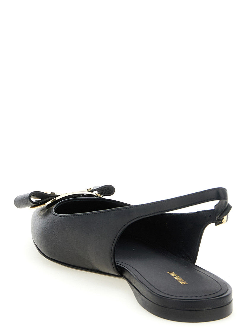 Black Solid Zelmy Flats 3