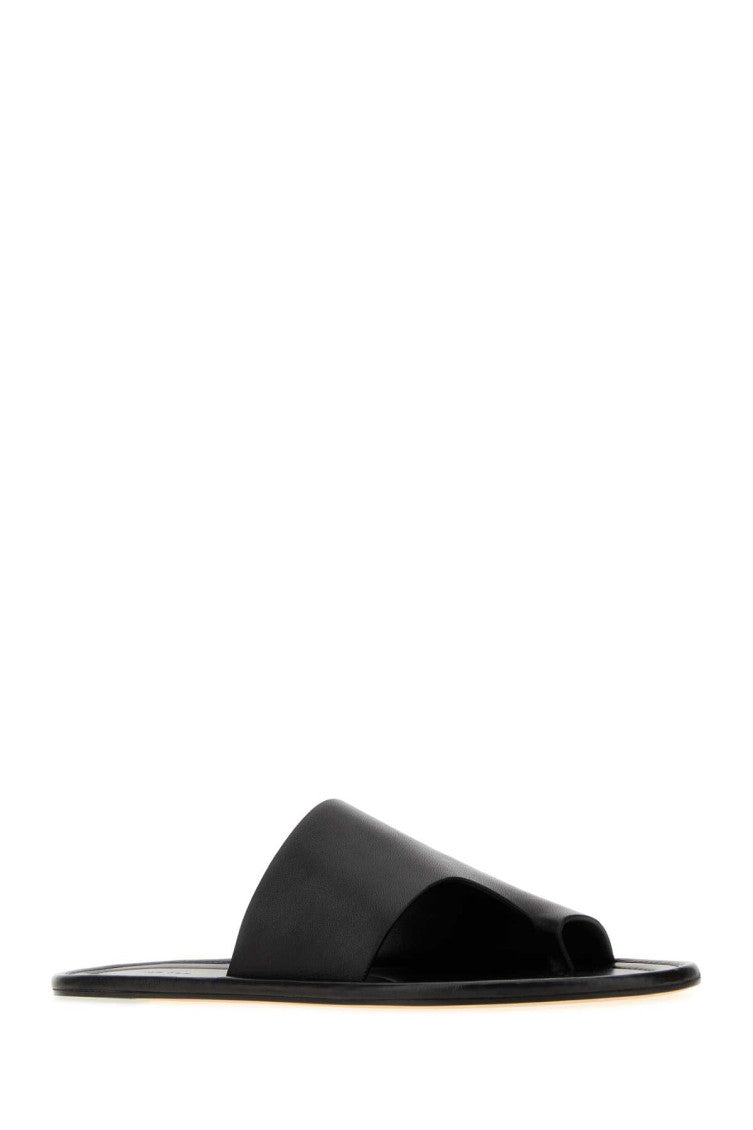 Black Slip On Slides 2