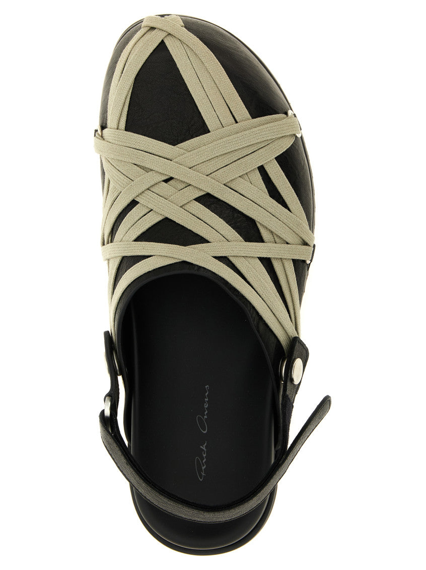 Black Solid Megalace Mules 4