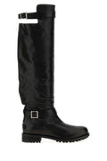 Black Leather Biker Boots 1