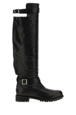 Black Leather Biker Boots 1