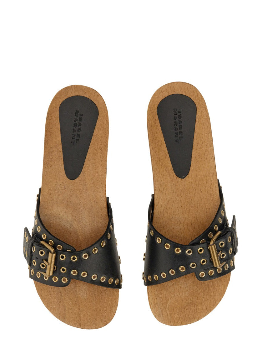 Black Slip-on Sandals 2