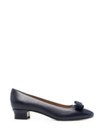 Navy Blue Leather Pumps 1
