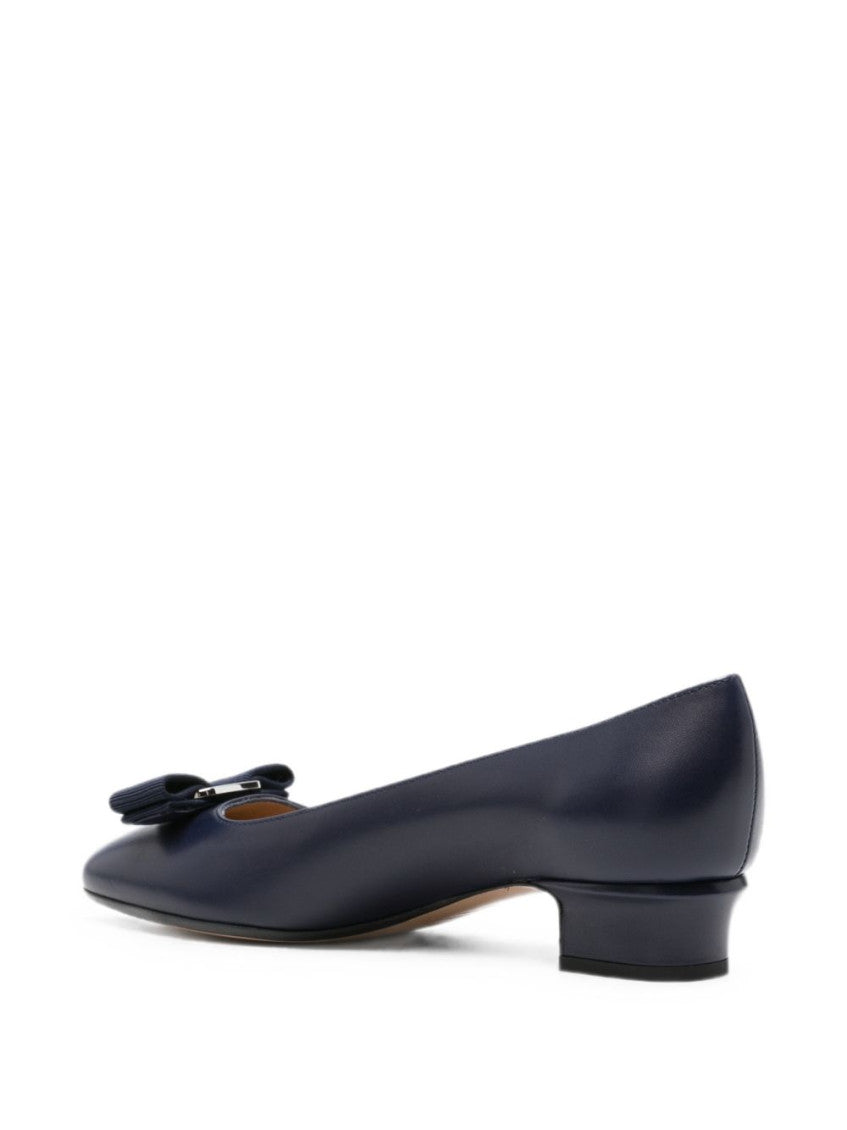 Navy Blue Leather Pumps 3