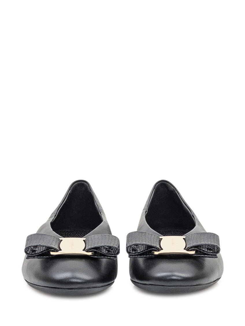 Black Leather Ballet Flats 2