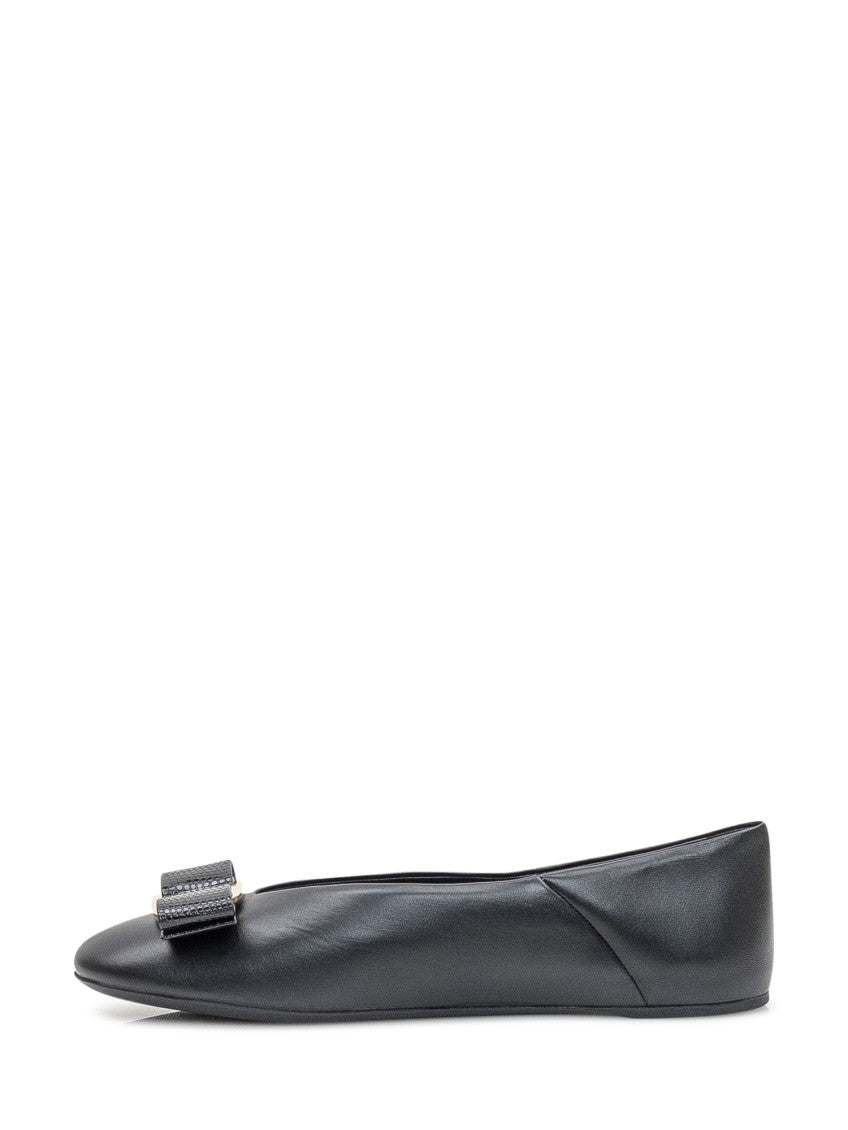 Black Leather Ballet Flats 4