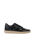 Black Low-top Leather Sneakers 1