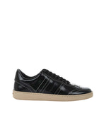 Black Low-top Leather Sneakers 1