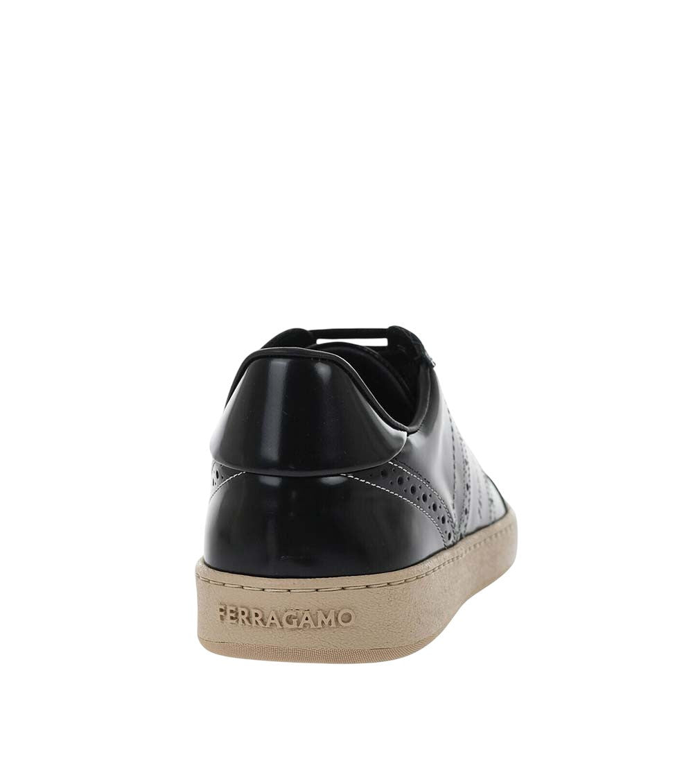 Black Low-top Leather Sneakers 3