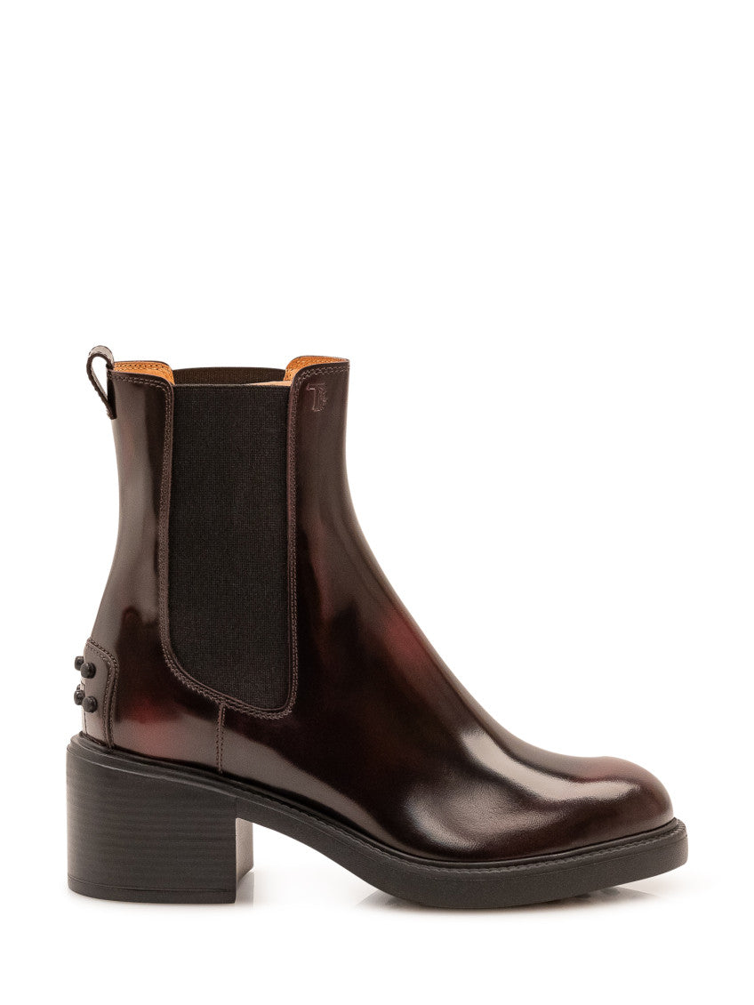Brown Leather Chelsea Boots 1