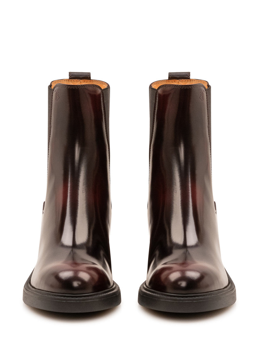 Brown Leather Chelsea Boots 2