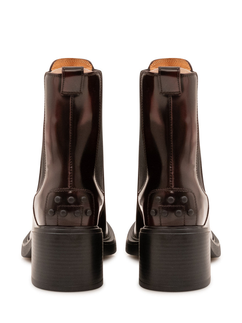 Brown Leather Chelsea Boots 3