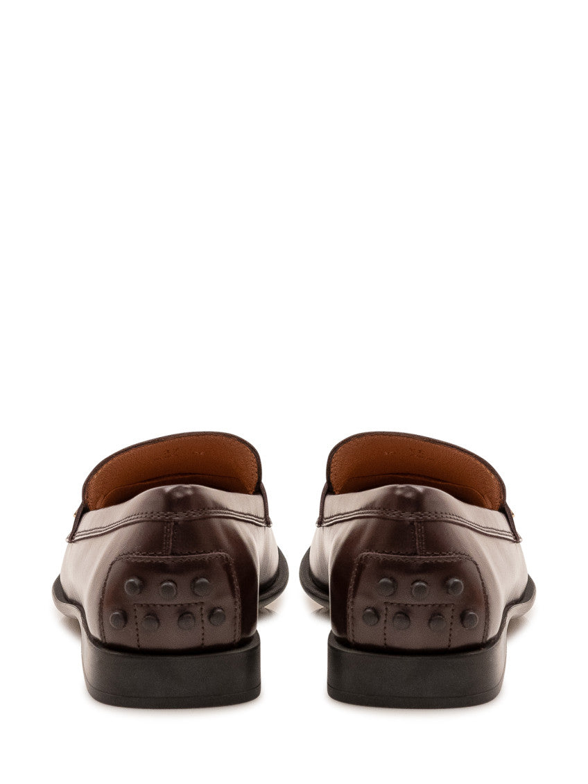 Brown Logo Loafers 3