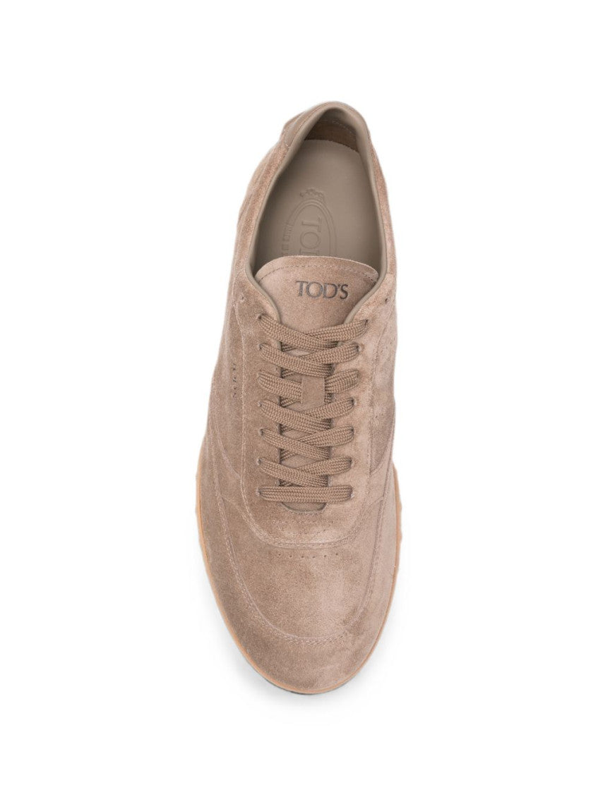 Brown Suede Logo Sneakers 2