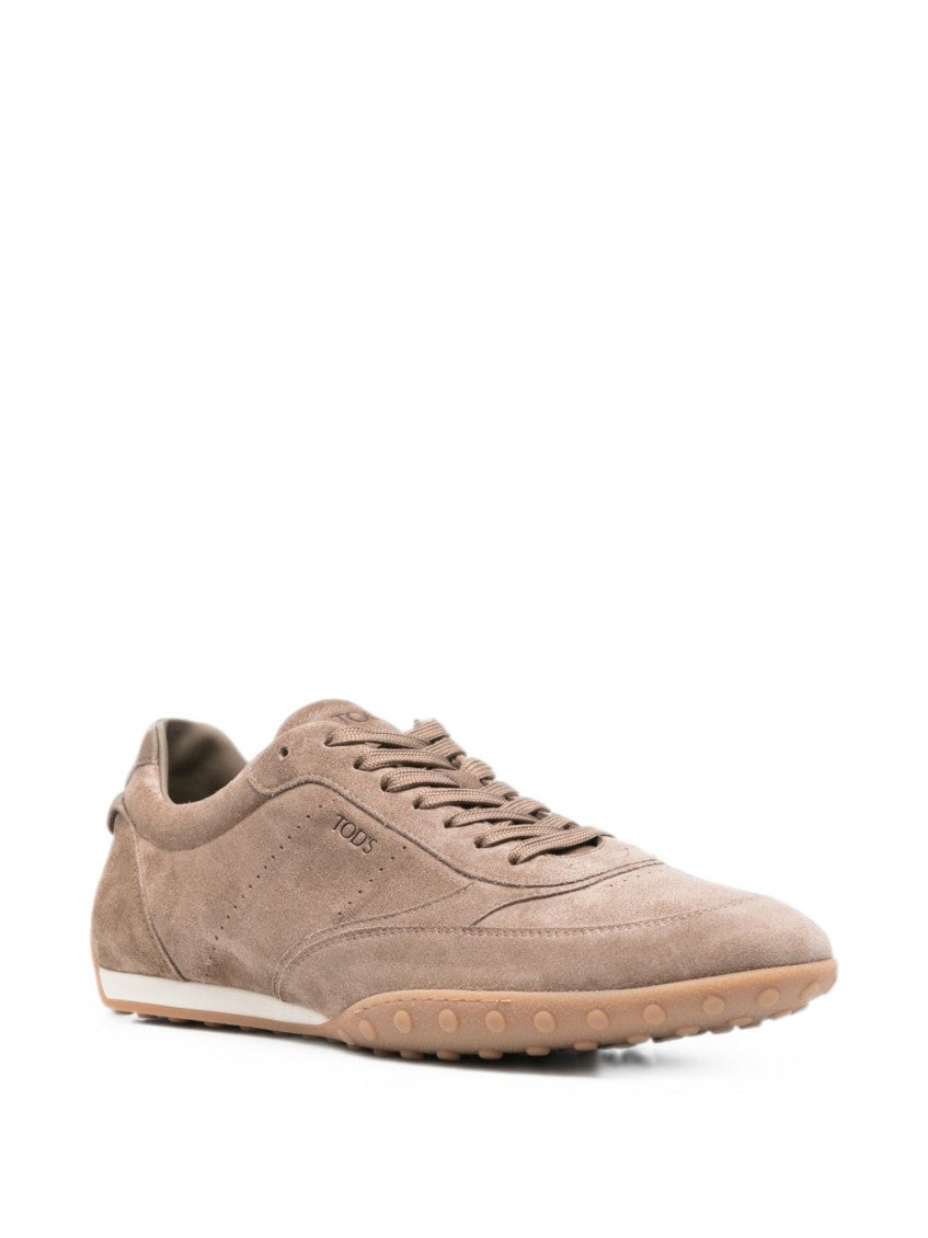Brown Suede Logo Sneakers 3