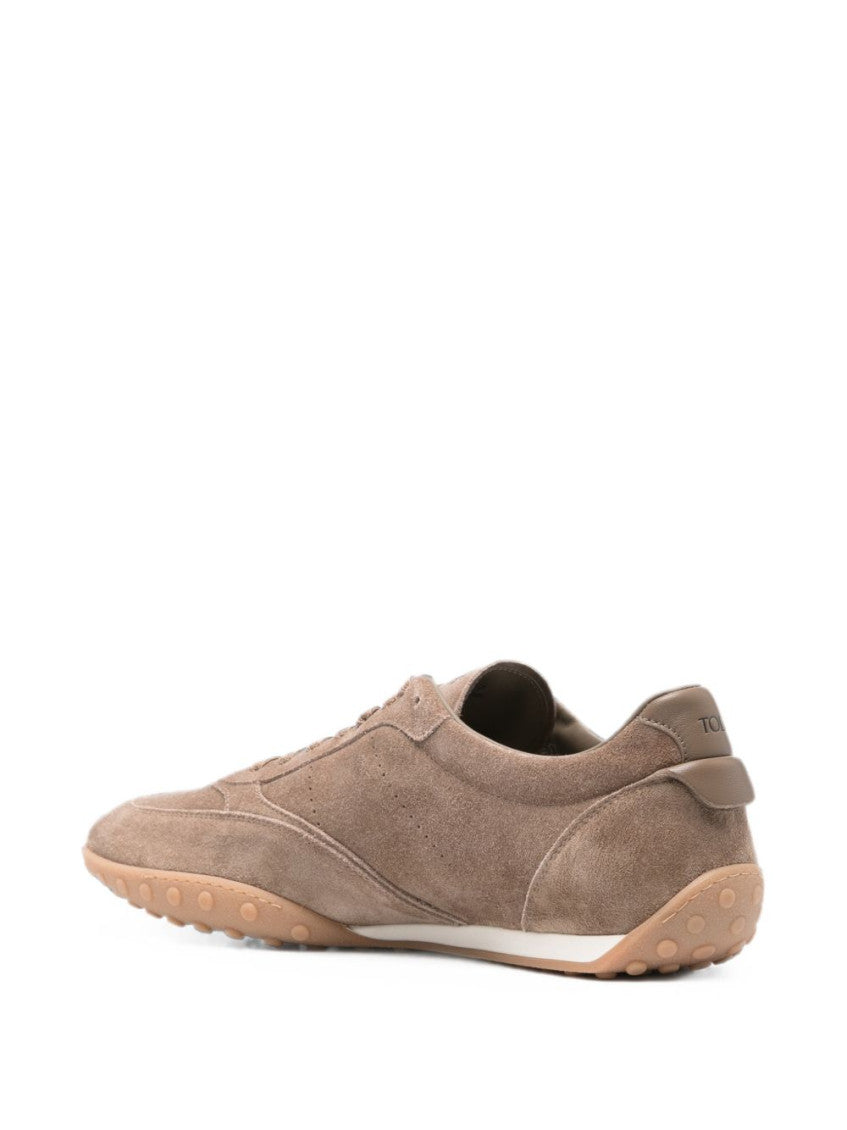 Brown Suede Logo Sneakers 4