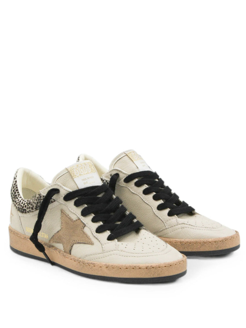 Cream Lace-up Sneakers 2