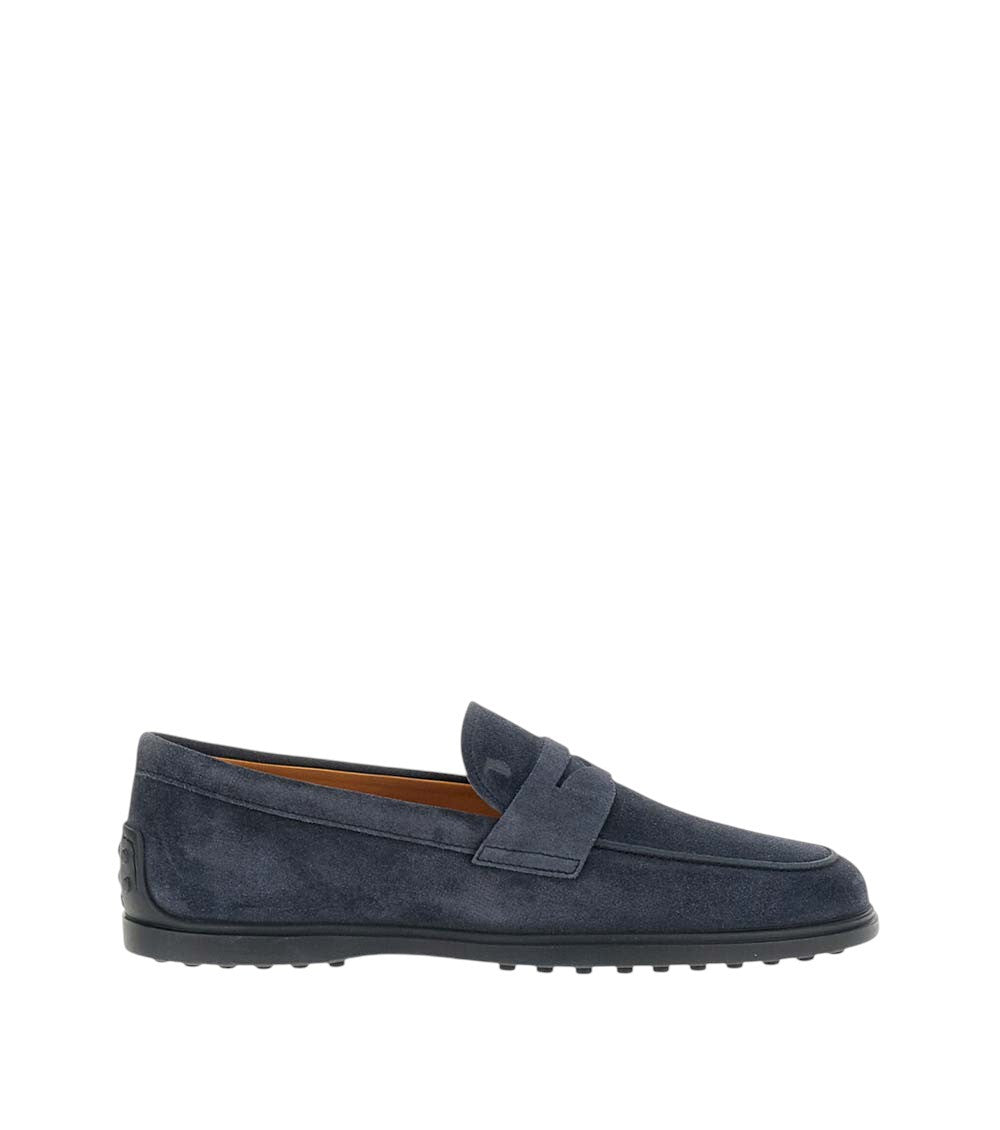 Dark Blue Suede Loafers 1