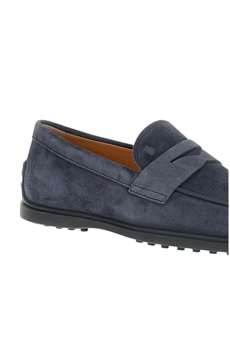 Dark Blue Suede Loafers 4