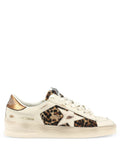 Beige Leather Star Sneakers 1