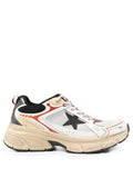 White Color-Block Sneakers 1