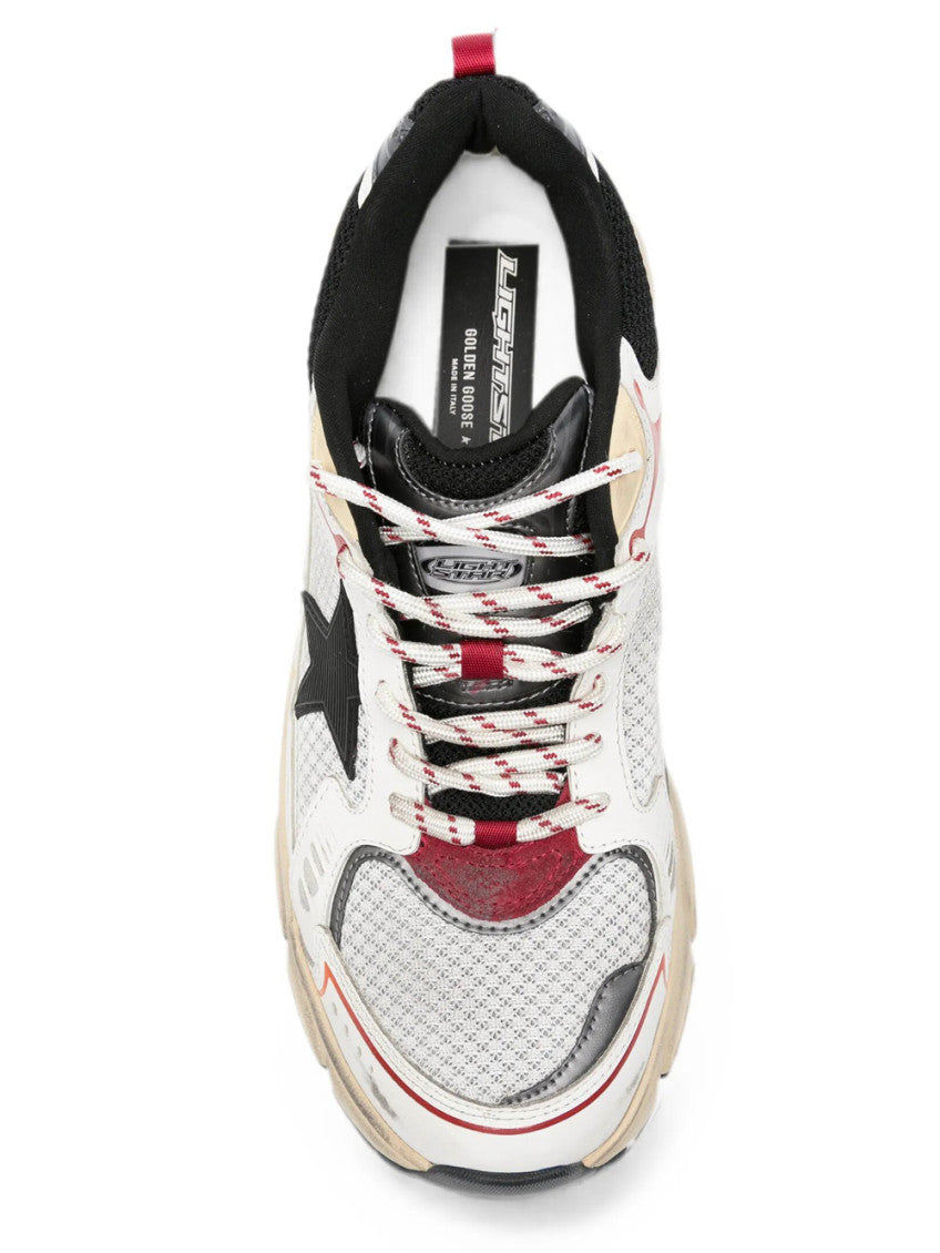 White Color-Block Sneakers 3