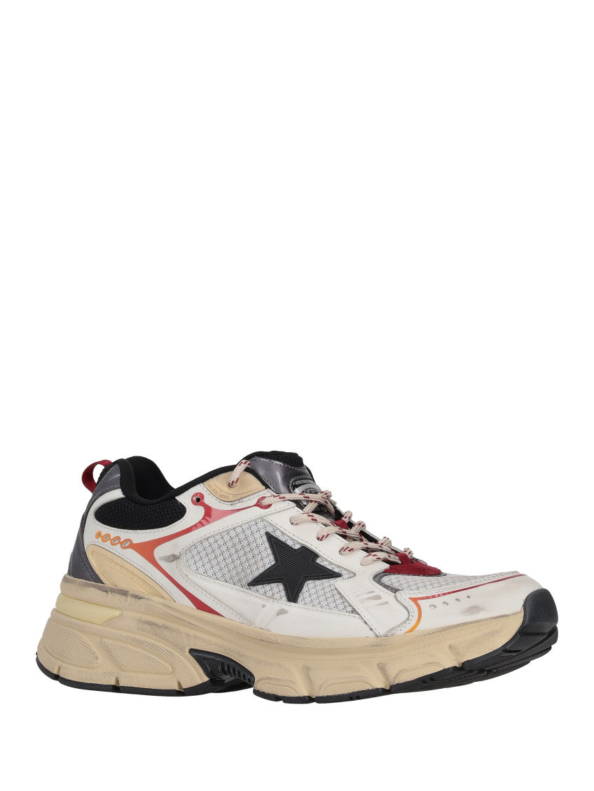 White Color Block Sneakers 2