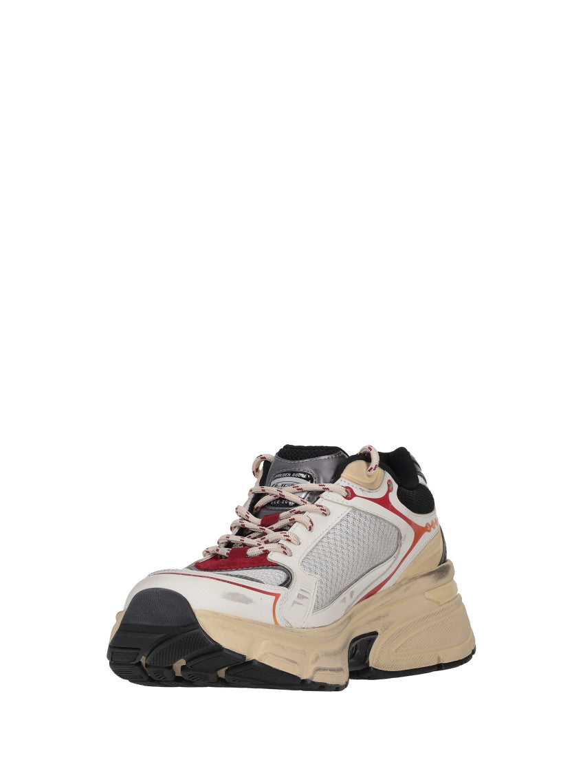 White Color Block Sneakers 3