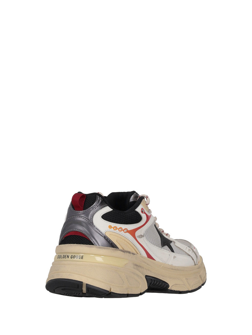 White Color Block Sneakers 5