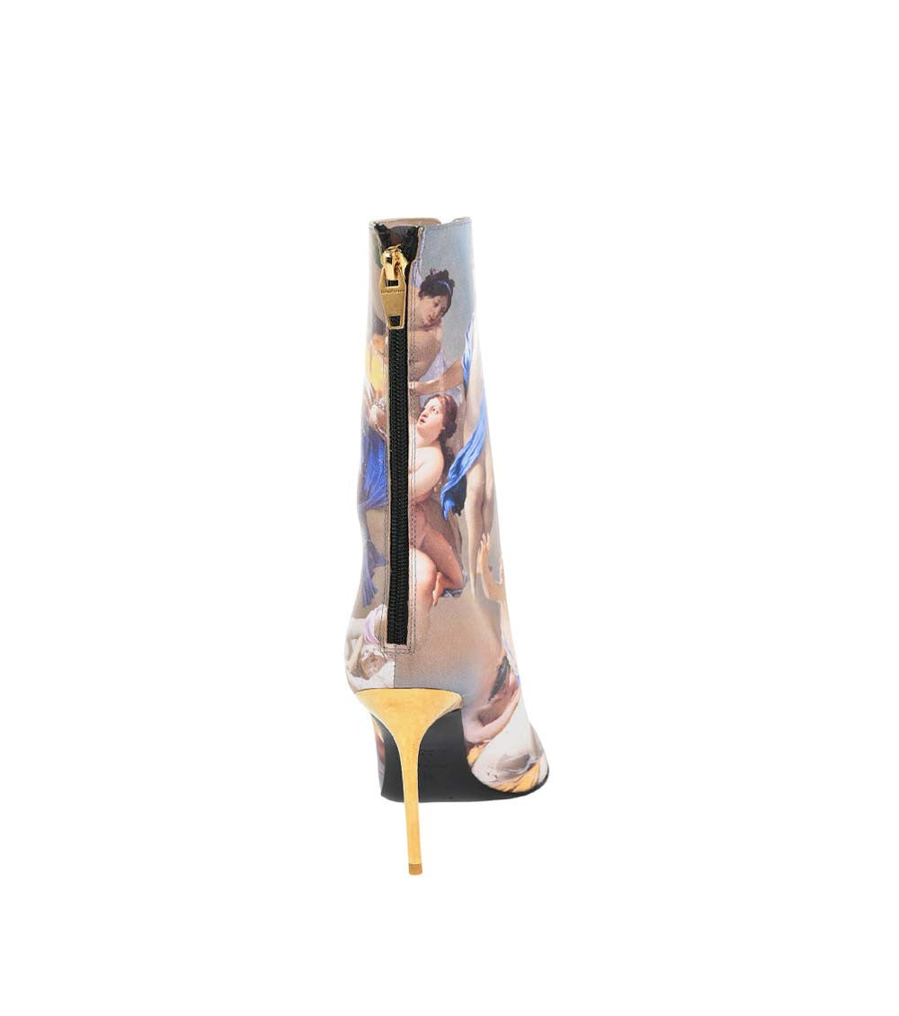 Multicolor Leather Printed Boots 2