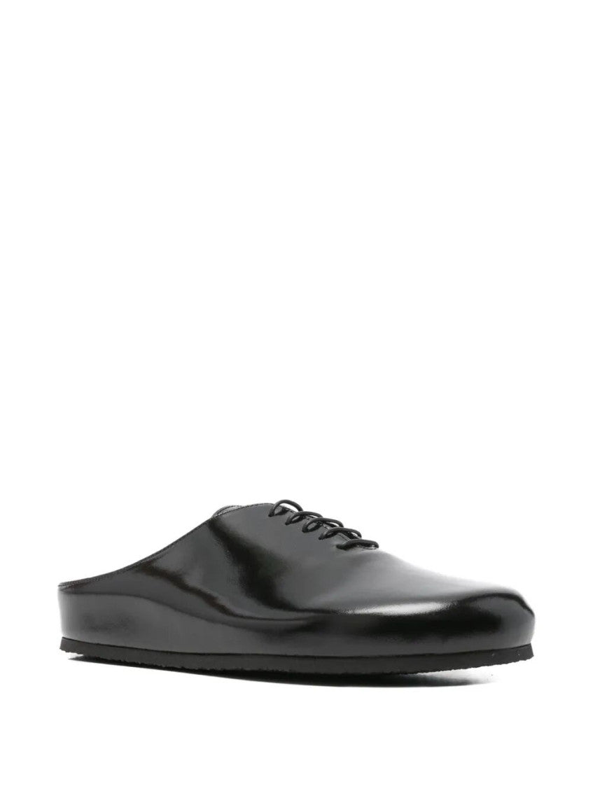 Black Leather Mules 2
