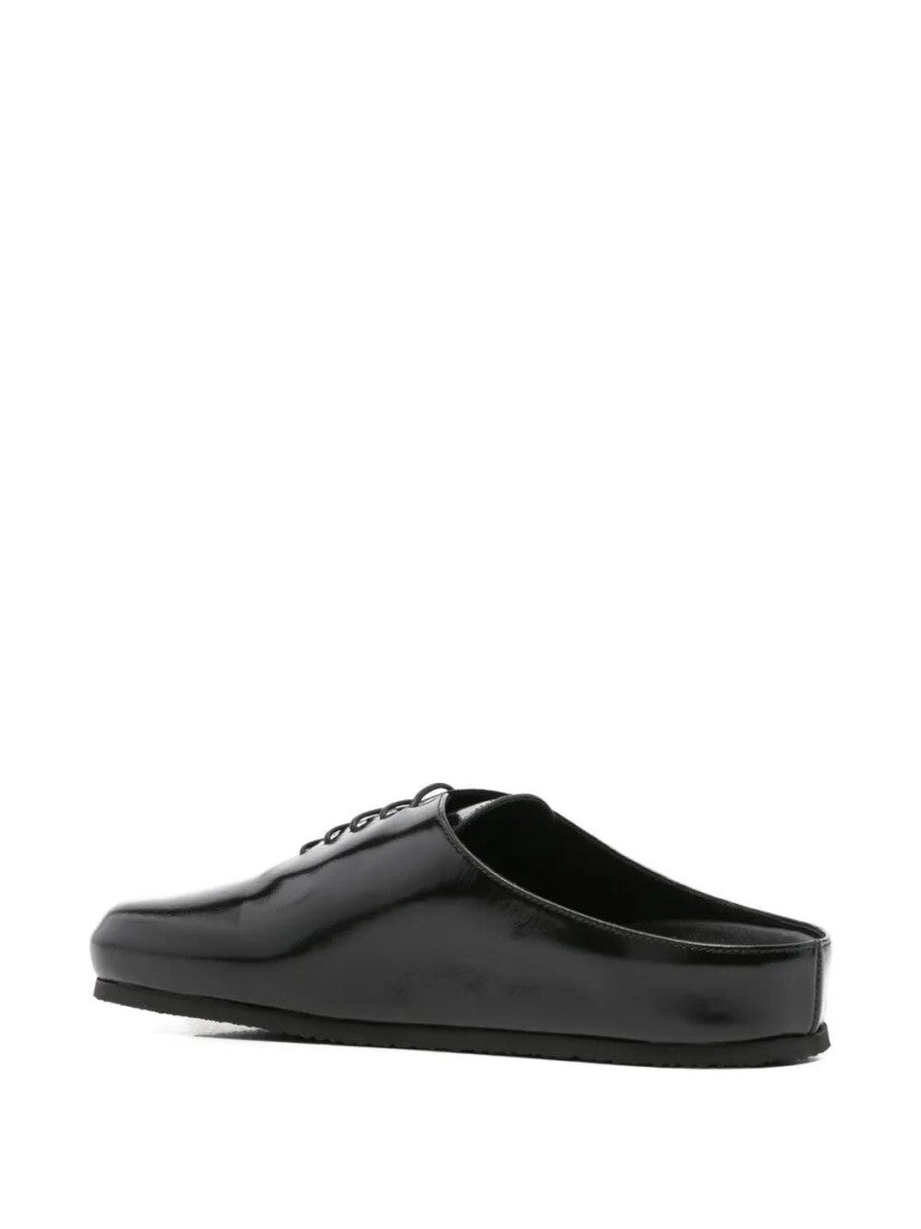 Black Leather Mules 3