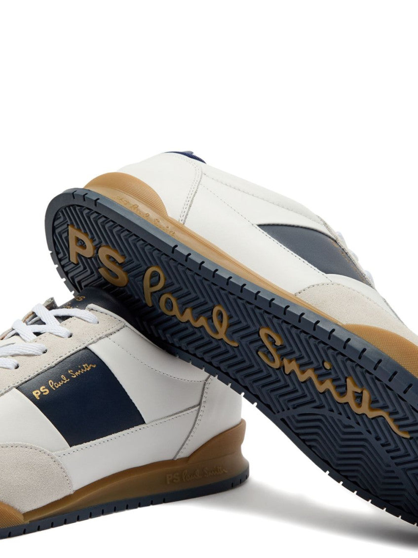 White Navy Logo Sneaker 2