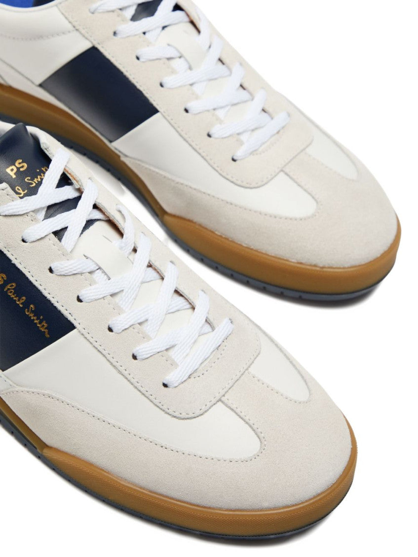 White Navy Logo Sneaker 3